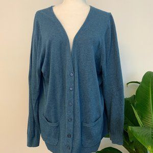 Lane Bryant Cotton Two-Pocket Cardigan